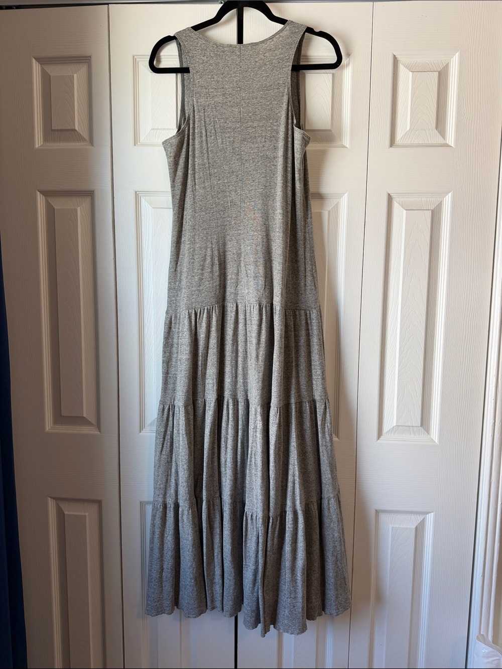 CAbi #853 Gray Tiered Sleeveless Maxi Dress - Picture 6 of 7